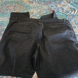 Dark Gray Denim Shorts - Classic Back Pocket Style